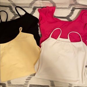 Five Bloch dance leotards